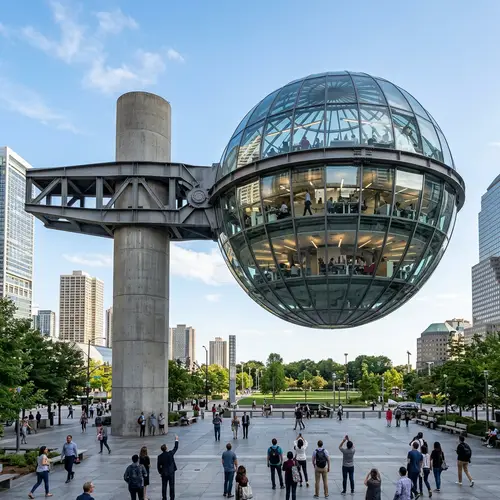 Stunning 30-Foot Glass Globe Office Design