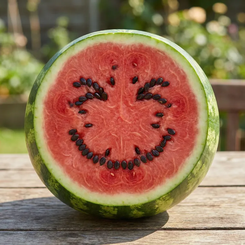 Watermelon Face: Playful Fruit Art Watermelon Face: Playful Fruit Art