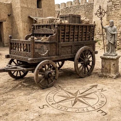 Great Wooden Chariot for Heavy Loads | Directional Symbolism