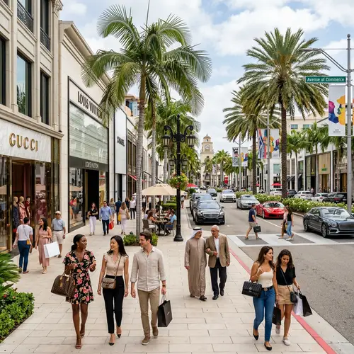 Luxury Retail Experience on Busy City Street | Diverse Activities