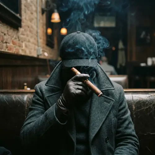 Anonymous Person Smoking a Cigar