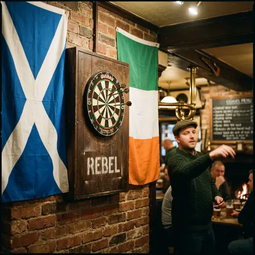 Scottish & Irish Flag Dart Board Rebel Design
