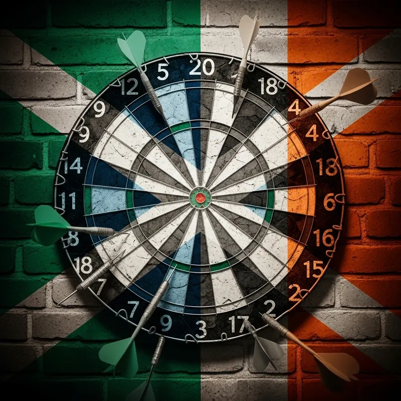 Scottish & Irish Flag Dart Board Rebel Design