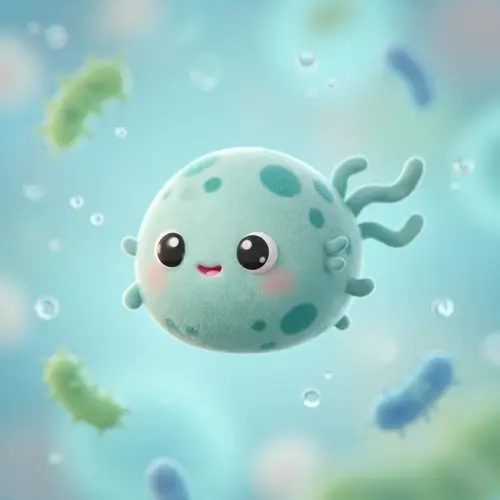 Cute Mini Microbe Character for Kids