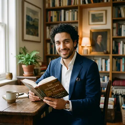 Meet Omar: Stylish Character Reading a Book