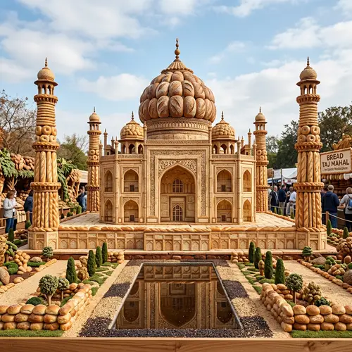 Taj Mahal made of Bread - Incredible Edible Art