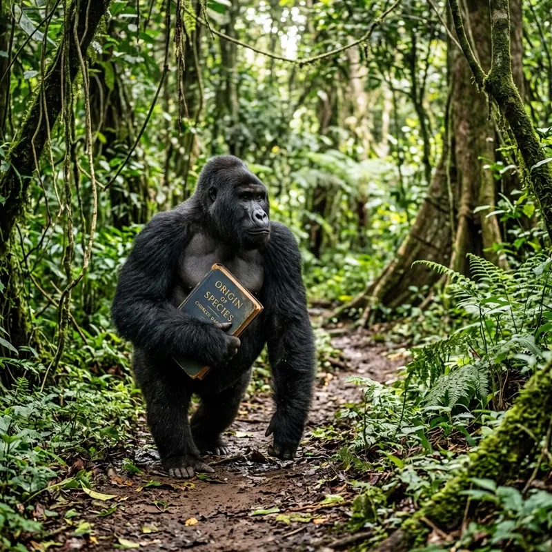Ape Carrying Book: Educational Primate Story