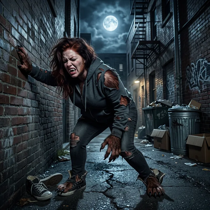 Eerie Werewolf Transformation: Torment & Full Moon Eerie Werewolf Transformation: Torment & Full Moon