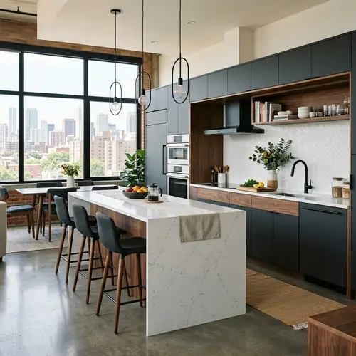 Urban Modern L-Shaped Kitchen Design Ideas