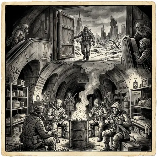 Metro 2033 Stalker Art: Post-Apocalyptic Illustration