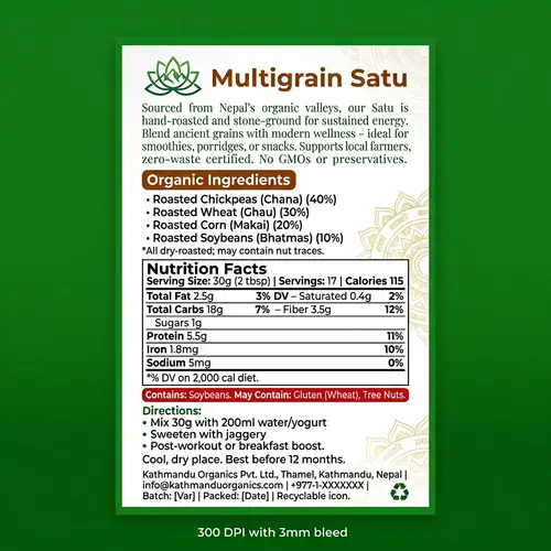 Kathmandu Organics Multigrain Satu - Organic Superfood