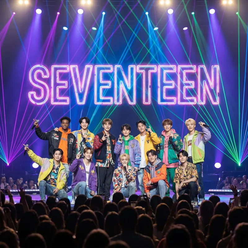 SEVENTEEN Kpop Band | Vibrant Stage Performance