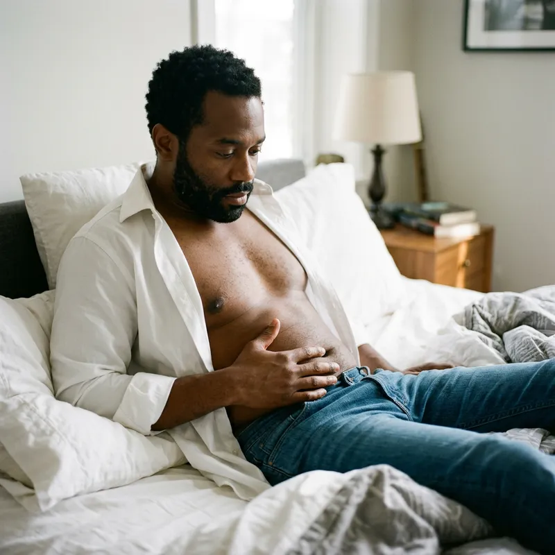 Comfort in Bed: A Moment of Reflection