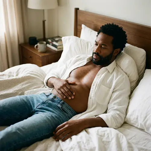 38-Year-Old African American Man in Bed
