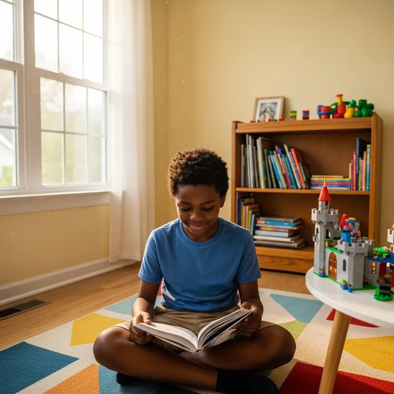 10-Year-Old Black Boy in Room