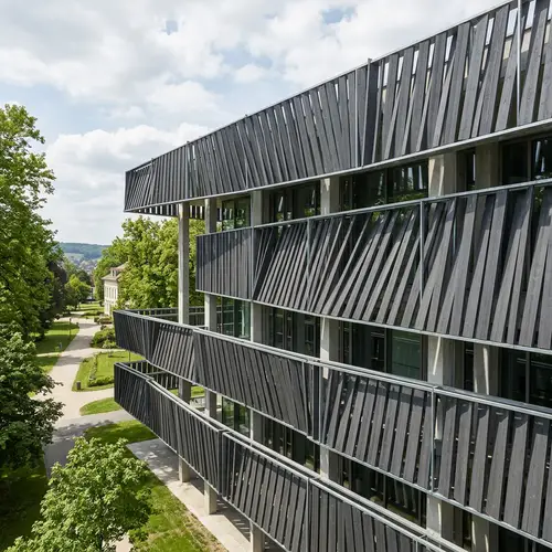 Schiller Literature Museum in Marbach Park: Dark Grey Wooden Slats