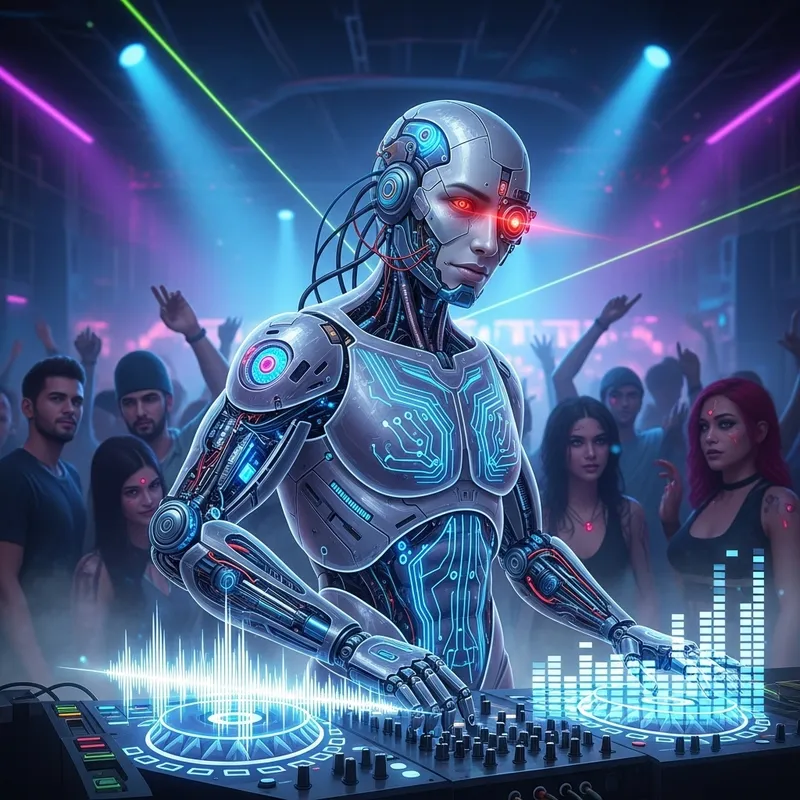 Cyborg DJ in the Universe: A Futuristic Vision