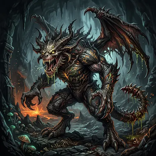 Unique Fantasy Monster Design Concept Art