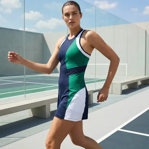 Stylish Color-Block Tennis Dress for Performance