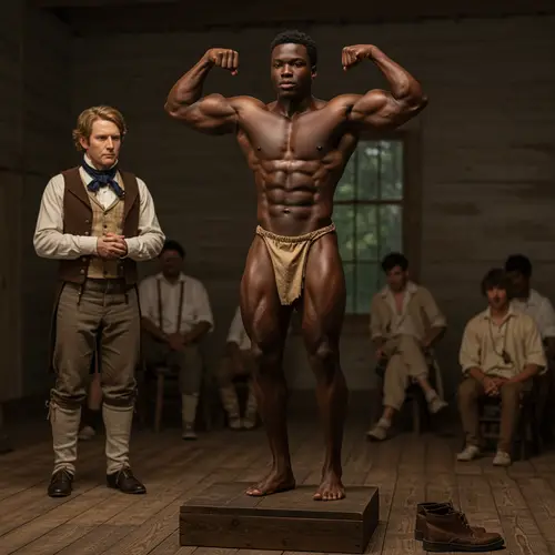 1860 Slave Auction: African-American Bodybuilder