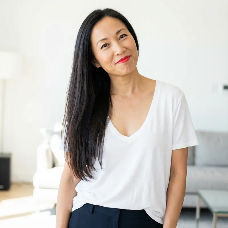 Elegant Oriental Chinese Woman in Casual Style