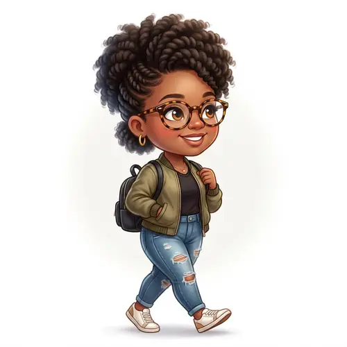 Chibi Airbrush Art of an African American Woman