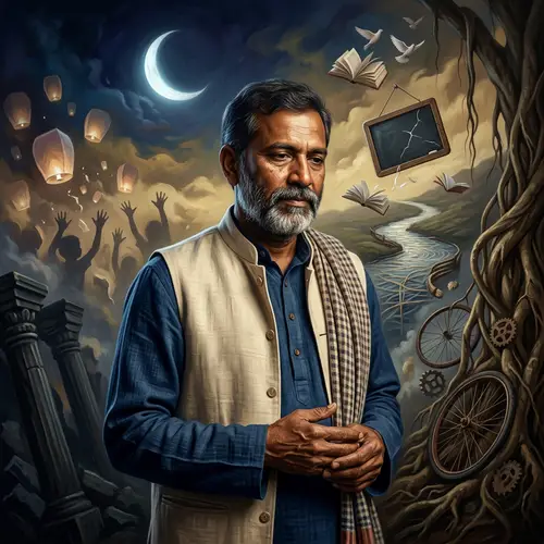 Surrealistic Portrait of Male Humanitarian | Children's Rights Advocate