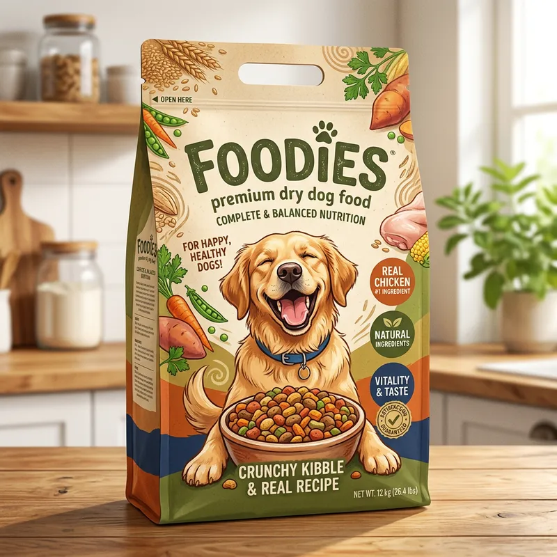 Foodies Dry Dog Food - Cheerful Dog Mealtime Delight