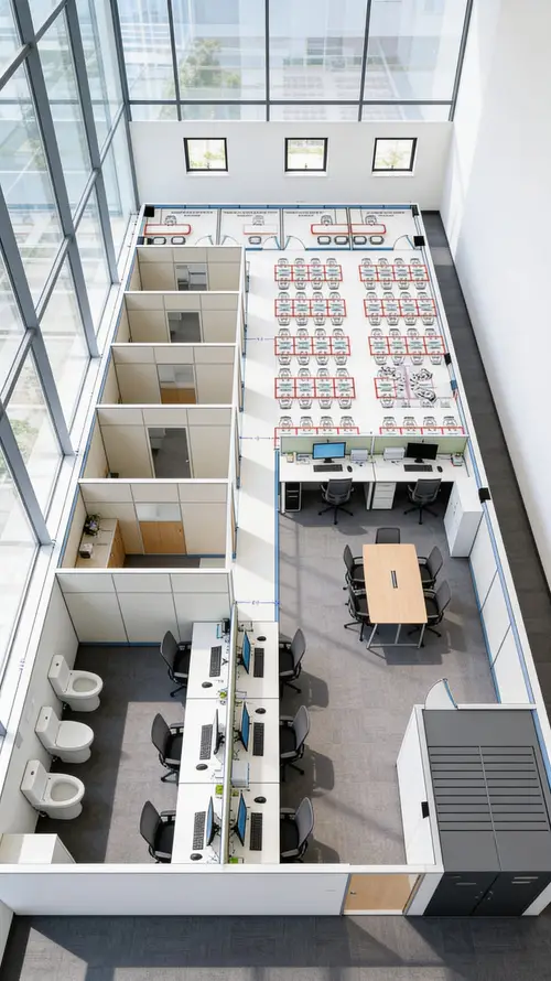 Optimal Office Layout Design for 3002.35 sq ft