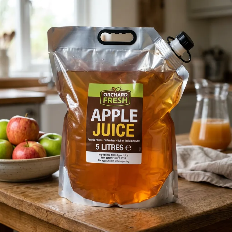 Apple Juice 5L Aseptic Bag Impactful Fresh Fruit Drink