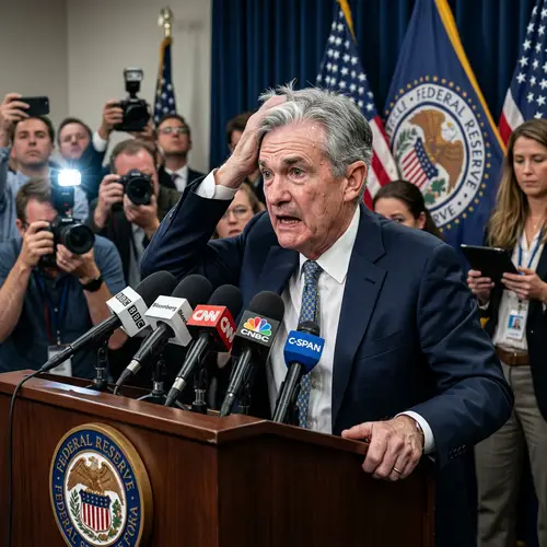 Hyper Realistic Jerome Powell: A Panicked Portrait