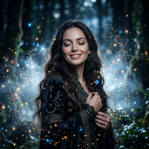 Enchanting Sorceress with Mysterious Beauty | Intricate Details