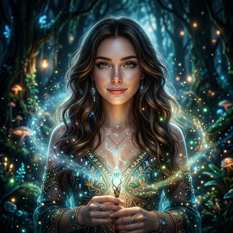 Enchanting Sorceress | Goddess Avatar in Ethereal Light