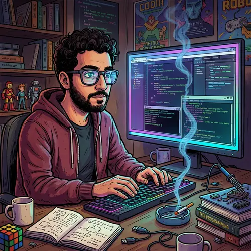 Creative Computer Programmer: Fun and Colorful Coding Scene