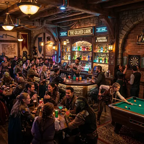 Vibrant GTA 5 Bar Scene: Modern meets Old-fashioned Decor