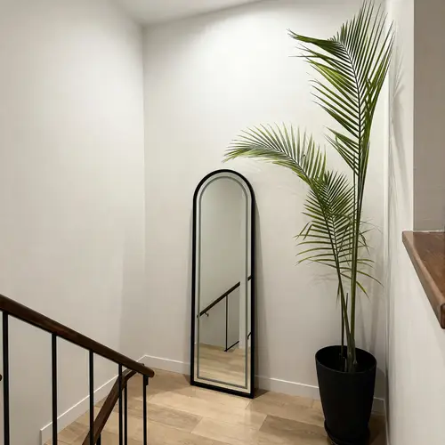 Modern Tall Mirror Decor with Black Frames