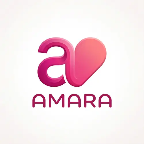 Modern Pink Heart Logo Design | Love & Strength Concept