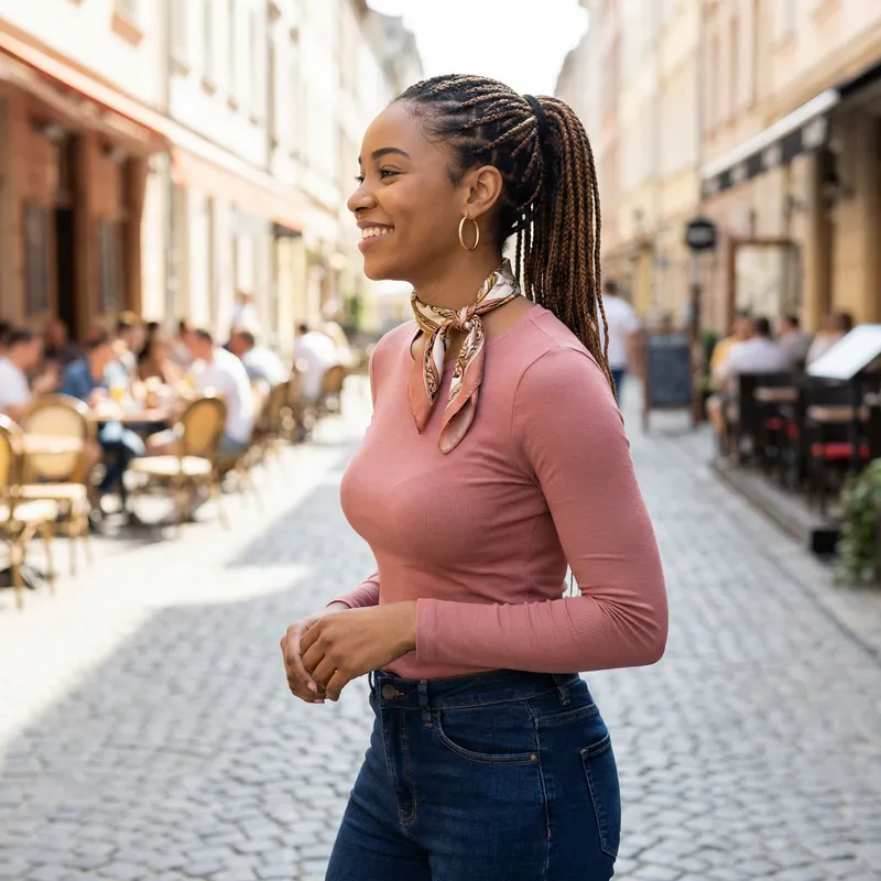 Stylish Profile of a Glamorous African American Woman Stylish Profile of a Glamorous African American Woman