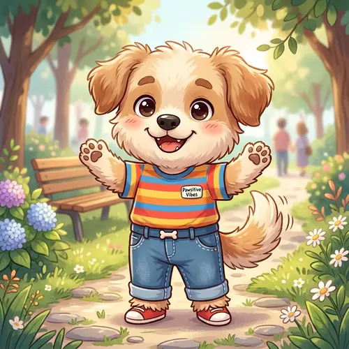 Chibi Dog Man Character Design | Playful Fusion Illustration