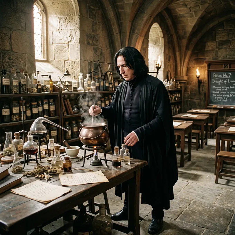 Severus Snape Brewing Potions at Hogwarts Severus Snape Brewing Potions at Hogwarts