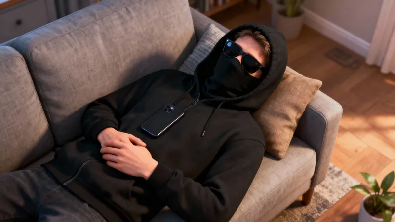 Cinematic 3D Render of a Man Napping at Home