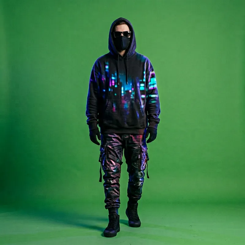 Cyberpunk Rebel: Mysterious Urban Style