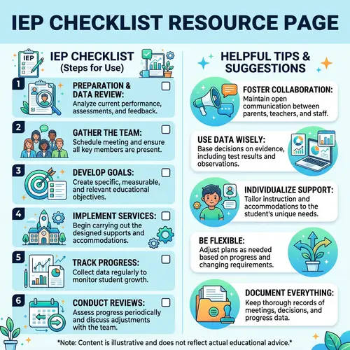 IEP Checklist Resource Page - Clear Steps & Helpful Tips