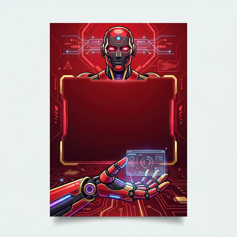 Stylish Cyberpunk Poster Design with Vibrant Red Theme Stylish Cyberpunk Poster Design with Vibrant Red Theme