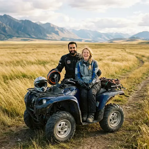 Middle Eastern Man and Caucasian Woman ATV Riding | Adventure Couple