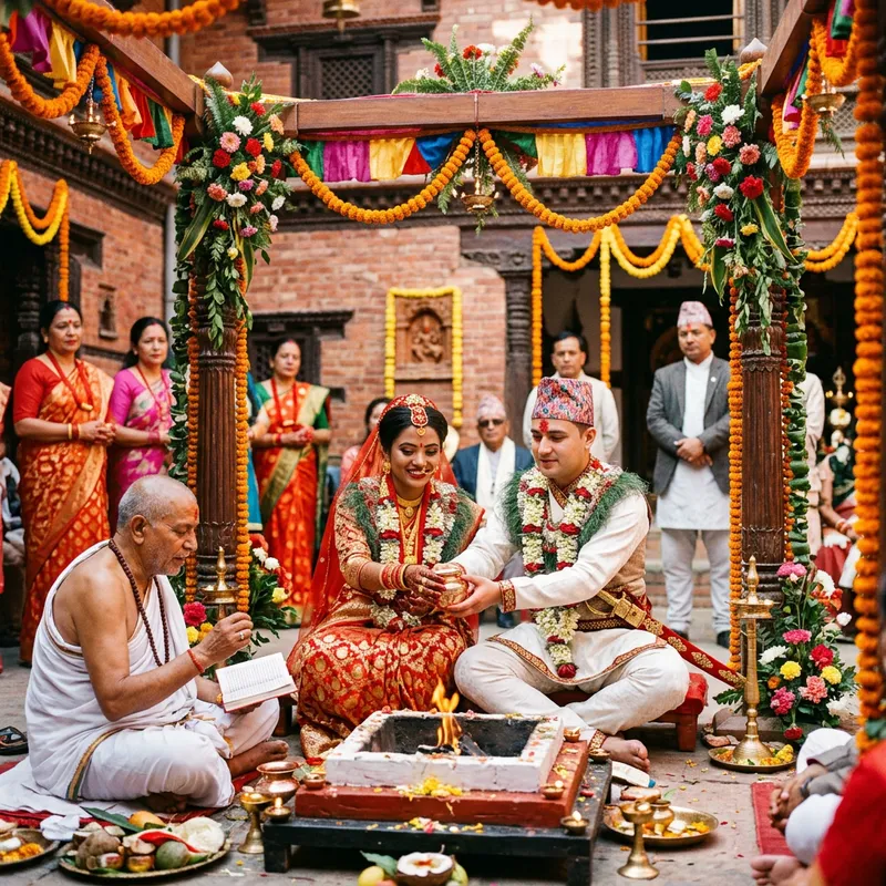 Traditional Nepali Wedding Ceremony | Exquisite Courtyard Rituals Traditional Nepali Wedding Ceremony | Exquisite Courtyard Rituals
