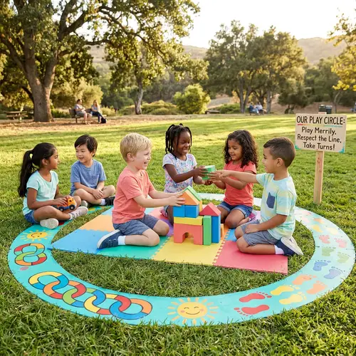 Inclusive and Playful Scene Encouraging Healthy Boundaries