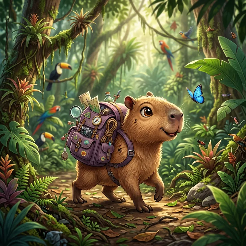 Dora Capibara: Adventure Awaits in the Rainforest