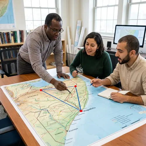 Detailed Map of Somalia with Triangular Connection | Global Analysts Engaged