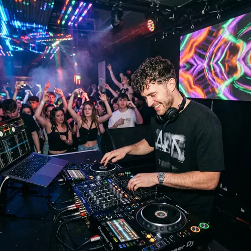 Dynamic DJ Mastering Pulsating Tracks | Late-Night Music Vibes